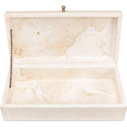 Gastsburg Shagreen Box (Set of 2) by Sarreid Ltd.. Made from leather, paper liner in a eclectic & global style.