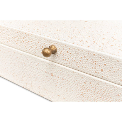 Gastsburg Shagreen Box (Set of 2) by Sarreid Ltd.. Made from leather, paper liner in a eclectic & global style.