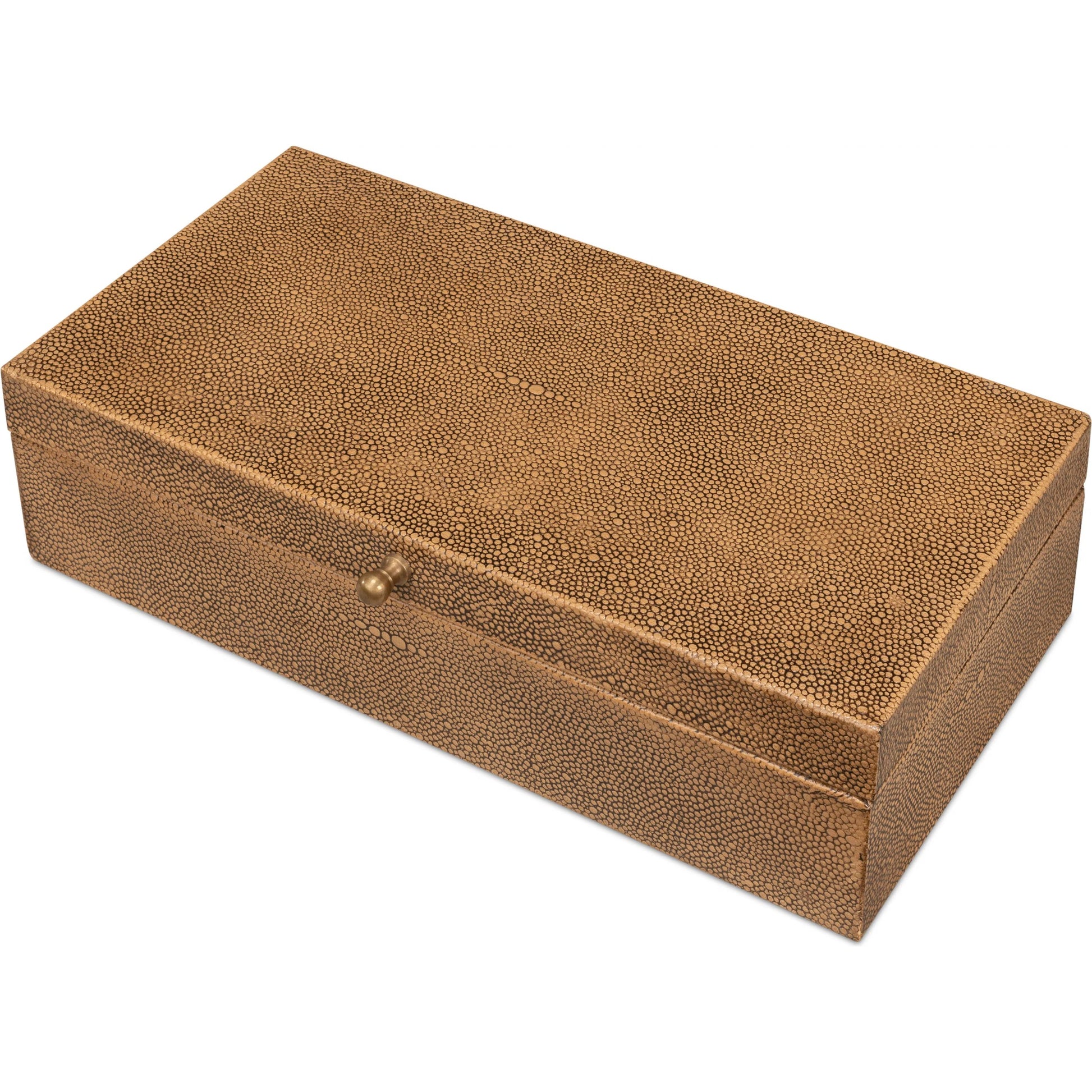 Gastsburg Shagreen Box (Set of 2) by Sarreid Ltd.. Made from leather, paper liner in a eclectic & global style.
