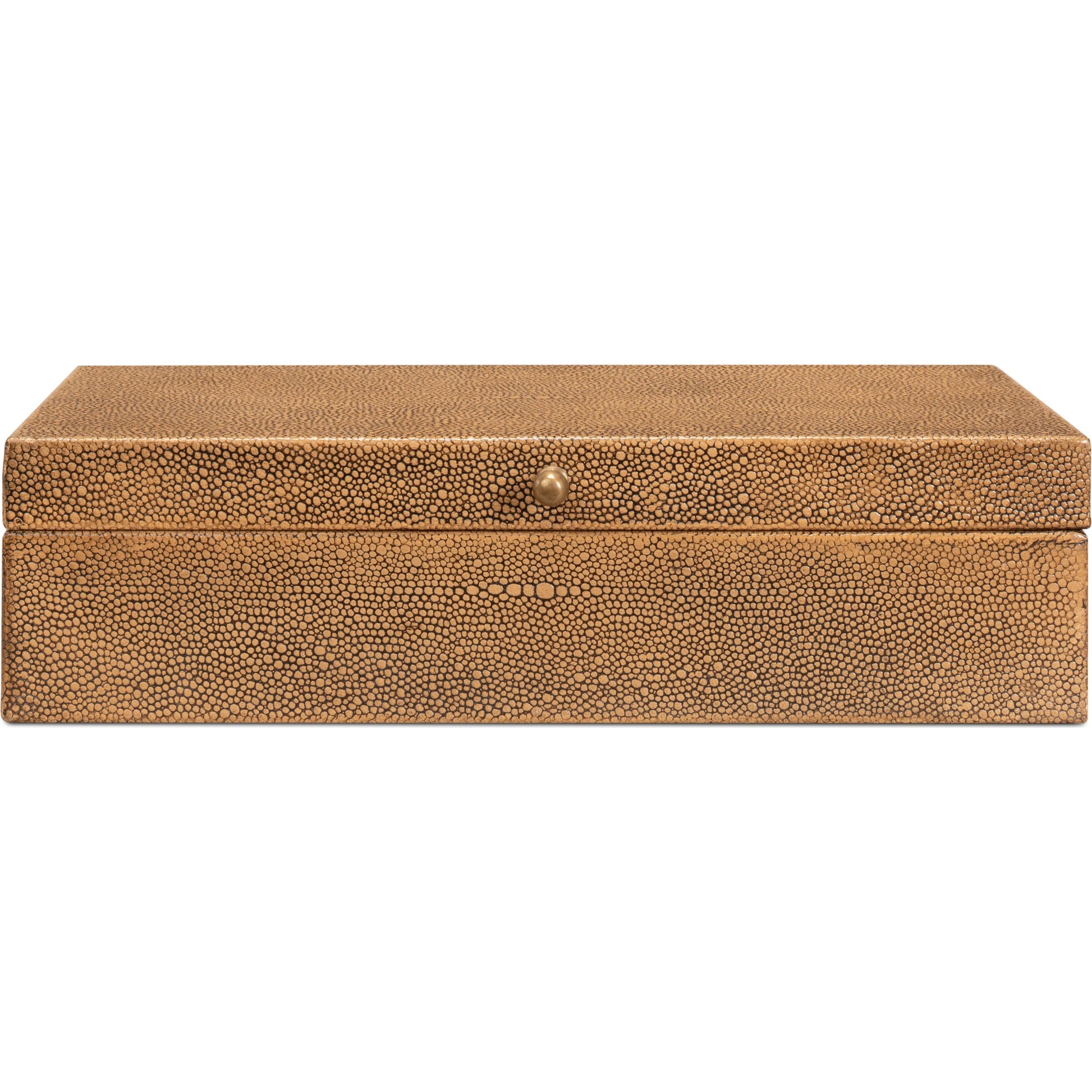 Gastsburg Shagreen Box (Set of 2) by Sarreid Ltd.. Made from leather, paper liner in a eclectic & global style.