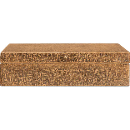 Gastsburg Shagreen Box (Set of 2) by Sarreid Ltd.. Made from leather, paper liner in a eclectic & global style.
