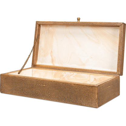 Gastsburg Shagreen Box (Set of 2) by Sarreid Ltd.. Made from leather, paper liner in a eclectic & global style.