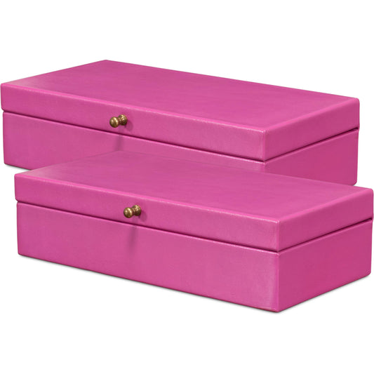 Gastsburg Shagreen Box by Sarreid Ltd.. Made from leather, paper liner in a unique style.