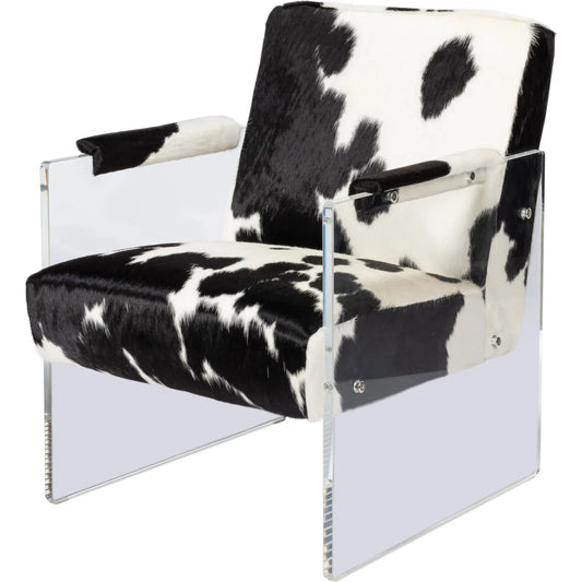 Holloway Armchair by Sarreid Ltd.. Made from leather, acrylic in a modern style.