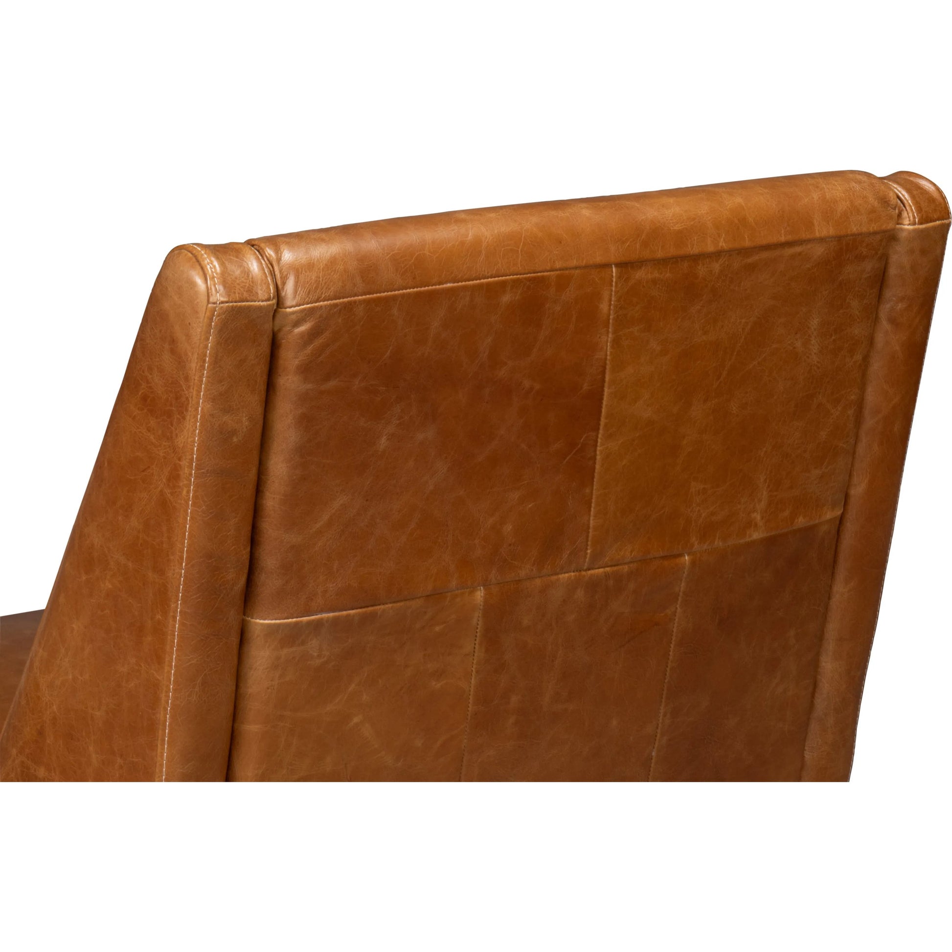 Brandy Accent Chair by Sarreid Ltd.. Made from leather, wood in a unique style.
