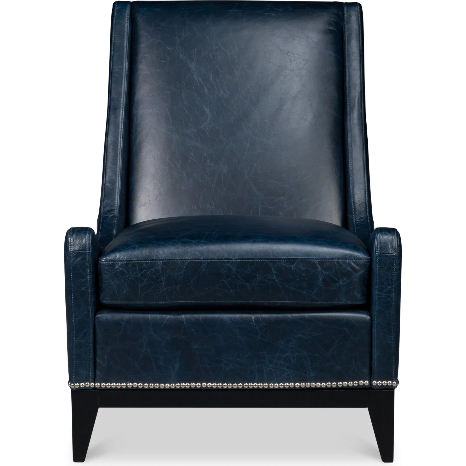Brandy Accent Chair by Sarreid Ltd.. Made from leather, wood in a unique style.