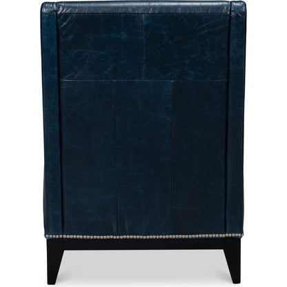 Brandy Accent Chair by Sarreid Ltd.. Made from leather, wood in a unique style.