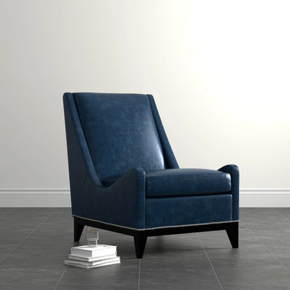 Brandy Accent Chair by Sarreid Ltd.. Made from leather, wood in a unique style.