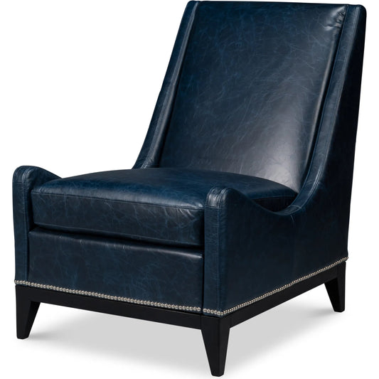 Brandy Accent Chair by Sarreid Ltd.. Made from leather, wood in a unique style.