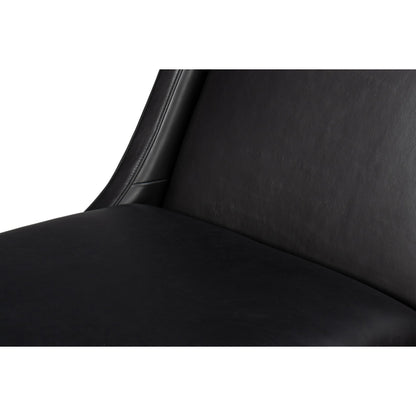 Brandy Accent Chair by Sarreid Ltd.. Made from leather, wood in a unique style.