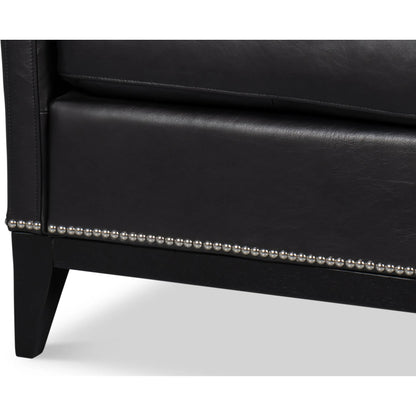 Brandy Accent Chair by Sarreid Ltd.. Made from leather, wood in a unique style.