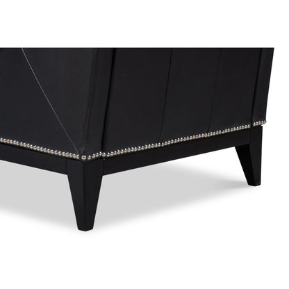 Brandy Accent Chair by Sarreid Ltd.. Made from leather, wood in a unique style.