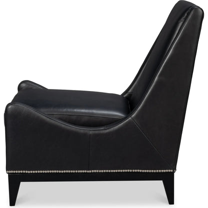 Brandy Accent Chair by Sarreid Ltd.. Made from leather, wood in a unique style.