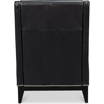 Brandy Accent Chair by Sarreid Ltd.. Made from leather, wood in a unique style.