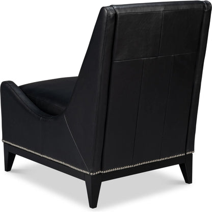 Brandy Accent Chair by Sarreid Ltd.. Made from leather, wood in a unique style.