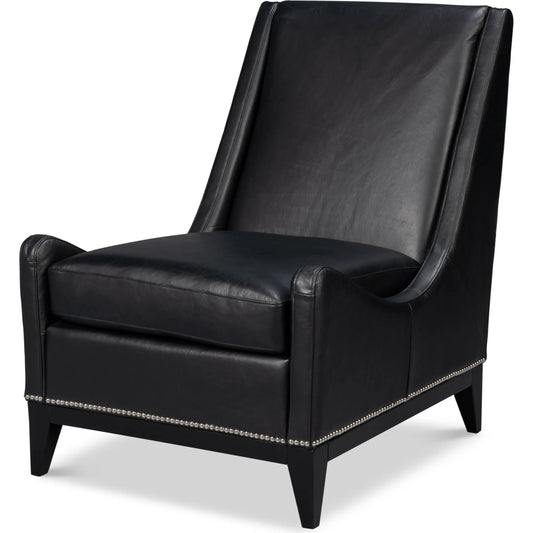 Brandy Accent Chair by Sarreid Ltd.. Made from leather, wood in a unique style.