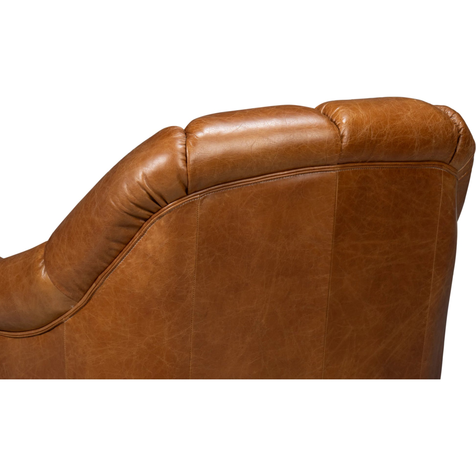 Scoth Swivel Chair by Sarreid Ltd.. Made from leather, wood in a traditional style.