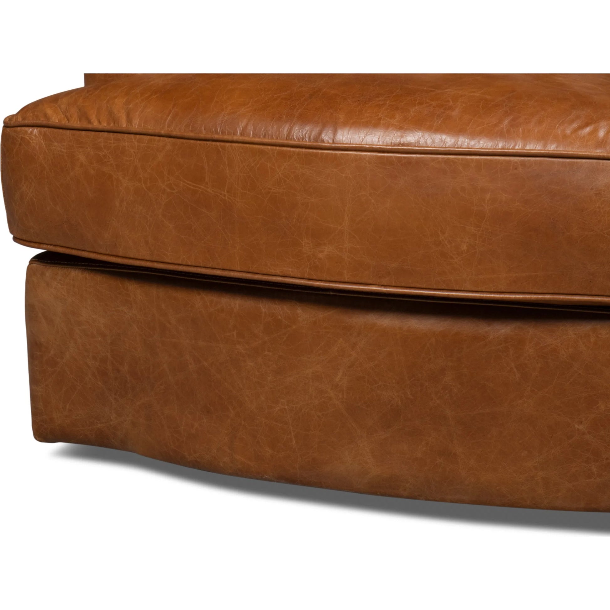 Scoth Swivel Chair by Sarreid Ltd.. Made from leather, wood in a traditional style.