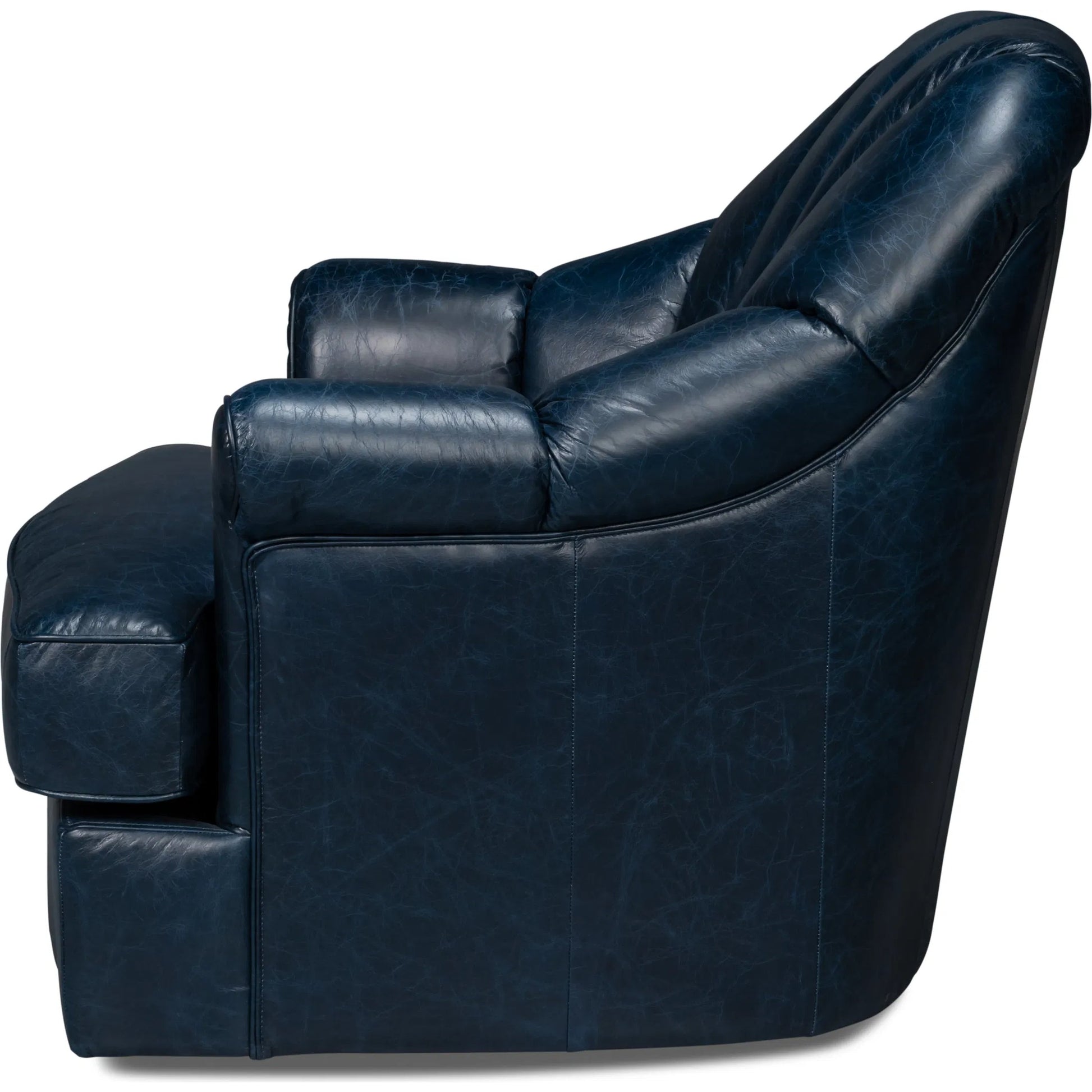 Scoth Swivel Chair by Sarreid Ltd.. Made from leather, wood in a traditional style.