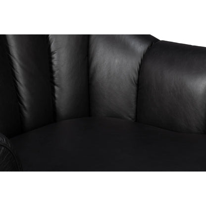 Scoth Swivel Chair by Sarreid Ltd.. Made from leather, wood in a traditional style.