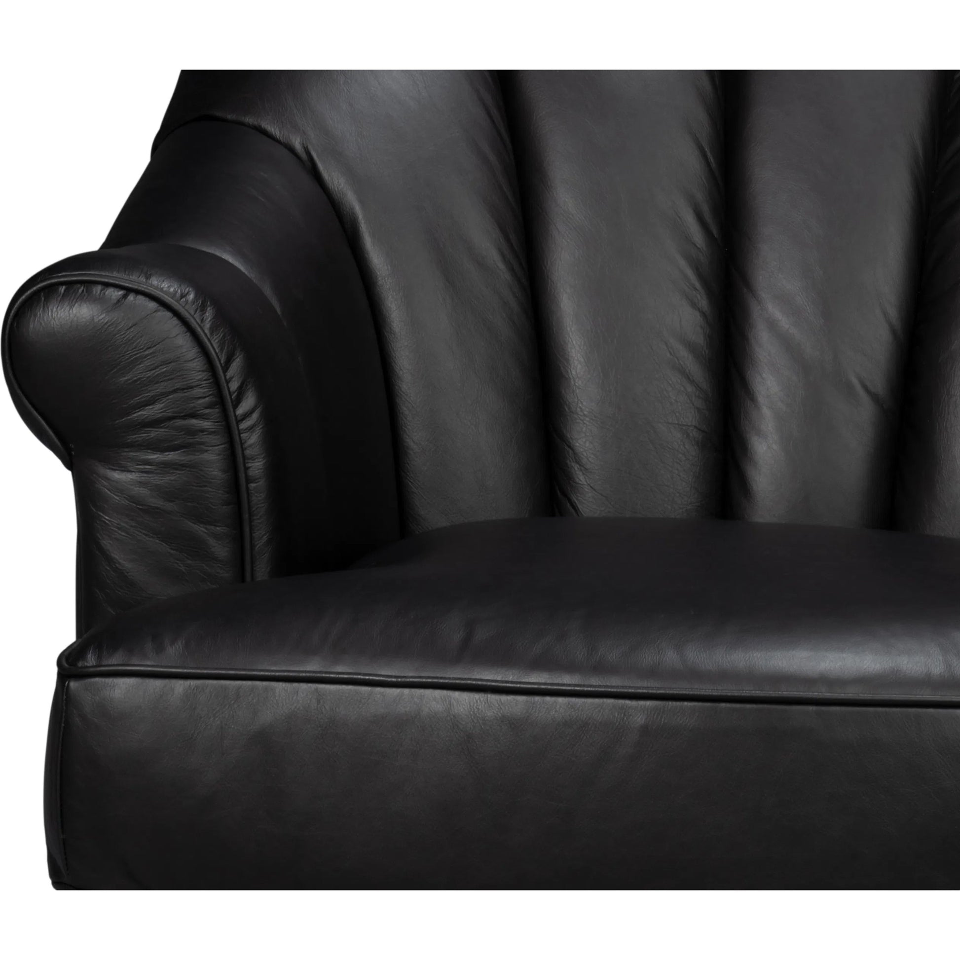 Scoth Swivel Chair by Sarreid Ltd.. Made from leather, wood in a traditional style.