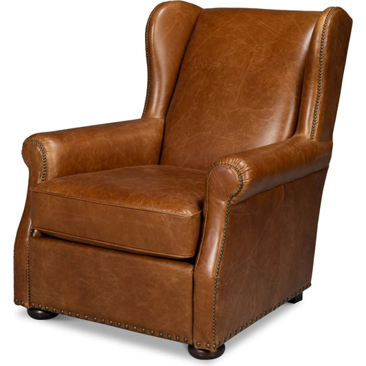 London Dry Accent Chair by Sarreid Ltd.. Made from leather in a unique style.