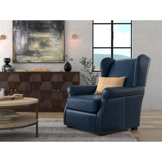 London Dry Accent Chair by Sarreid Ltd.. Made from leather in a unique style.
