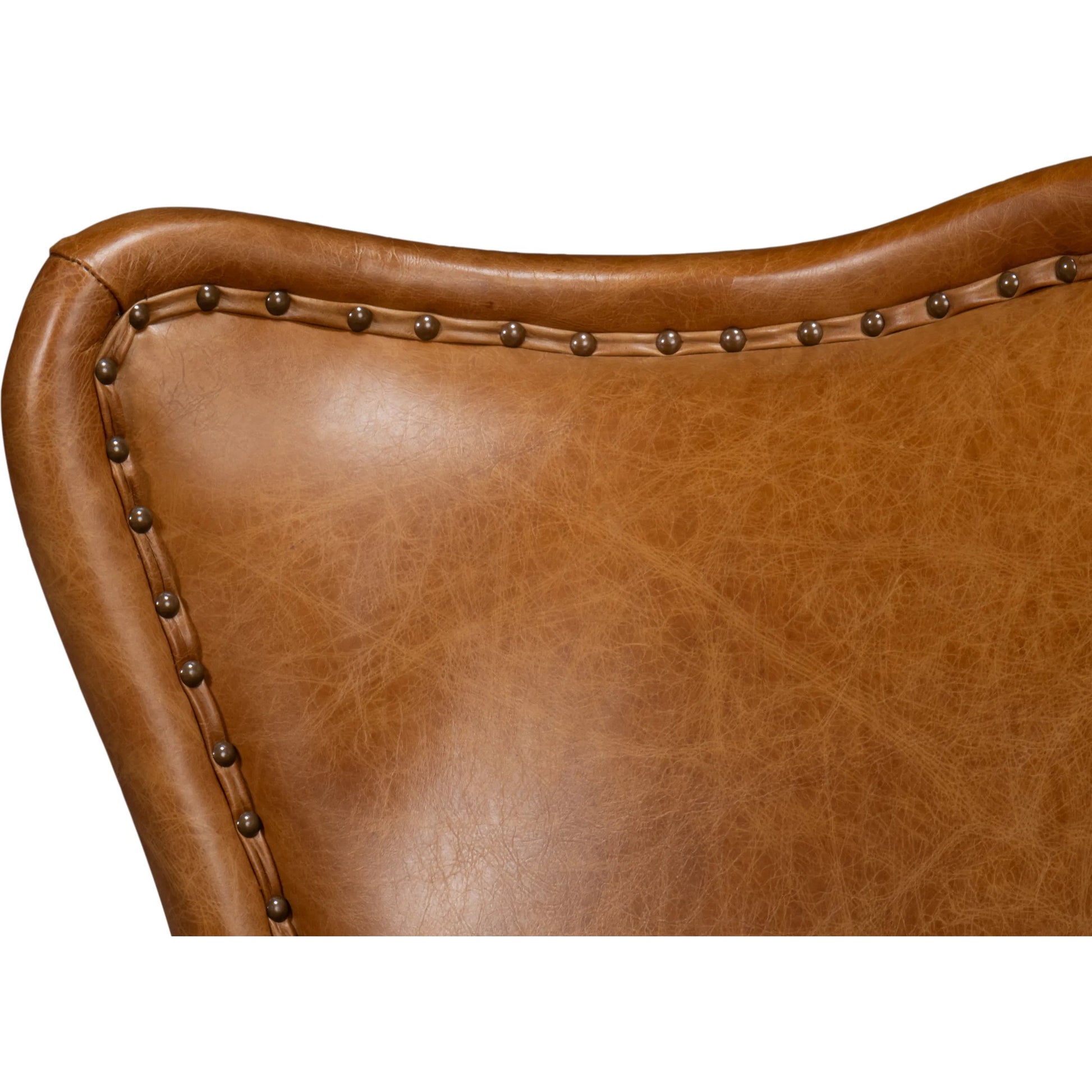Drake Distilled Leather Chair by Sarreid Ltd.. Made from leather in a unique style.