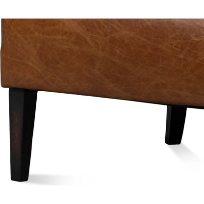 Drake Distilled Leather Chair by Sarreid Ltd.. Made from leather in a unique style.