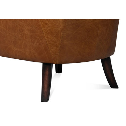 Drake Distilled Leather Chair by Sarreid Ltd.. Made from leather in a unique style.