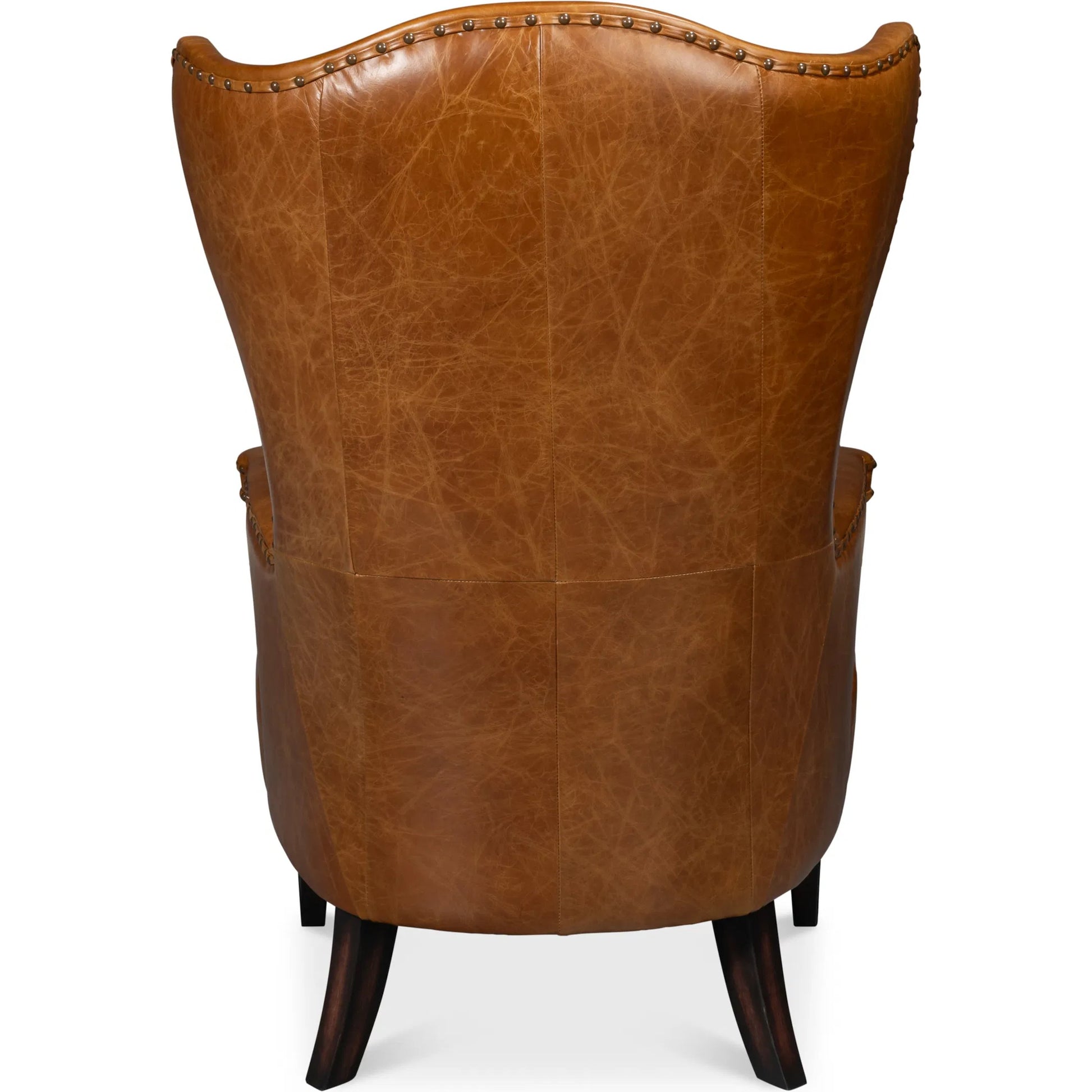 Drake Distilled Leather Chair by Sarreid Ltd.. Made from leather in a unique style.