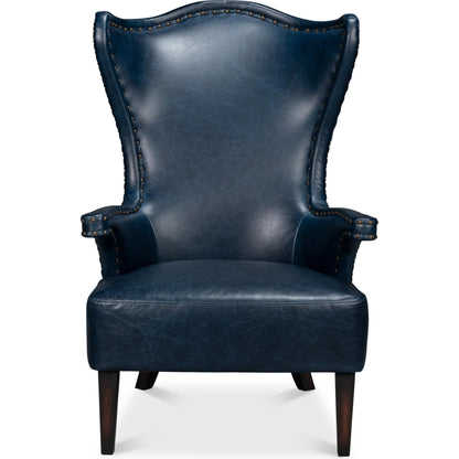 Drake Distilled Leather Chair by Sarreid Ltd.. Made from leather in a unique style.