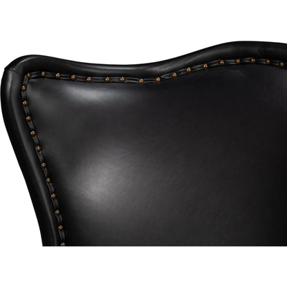 Drake Distilled Leather Chair by Sarreid Ltd.. Made from leather in a unique style.