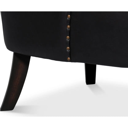 Drake Distilled Leather Chair by Sarreid Ltd.. Made from leather in a unique style.