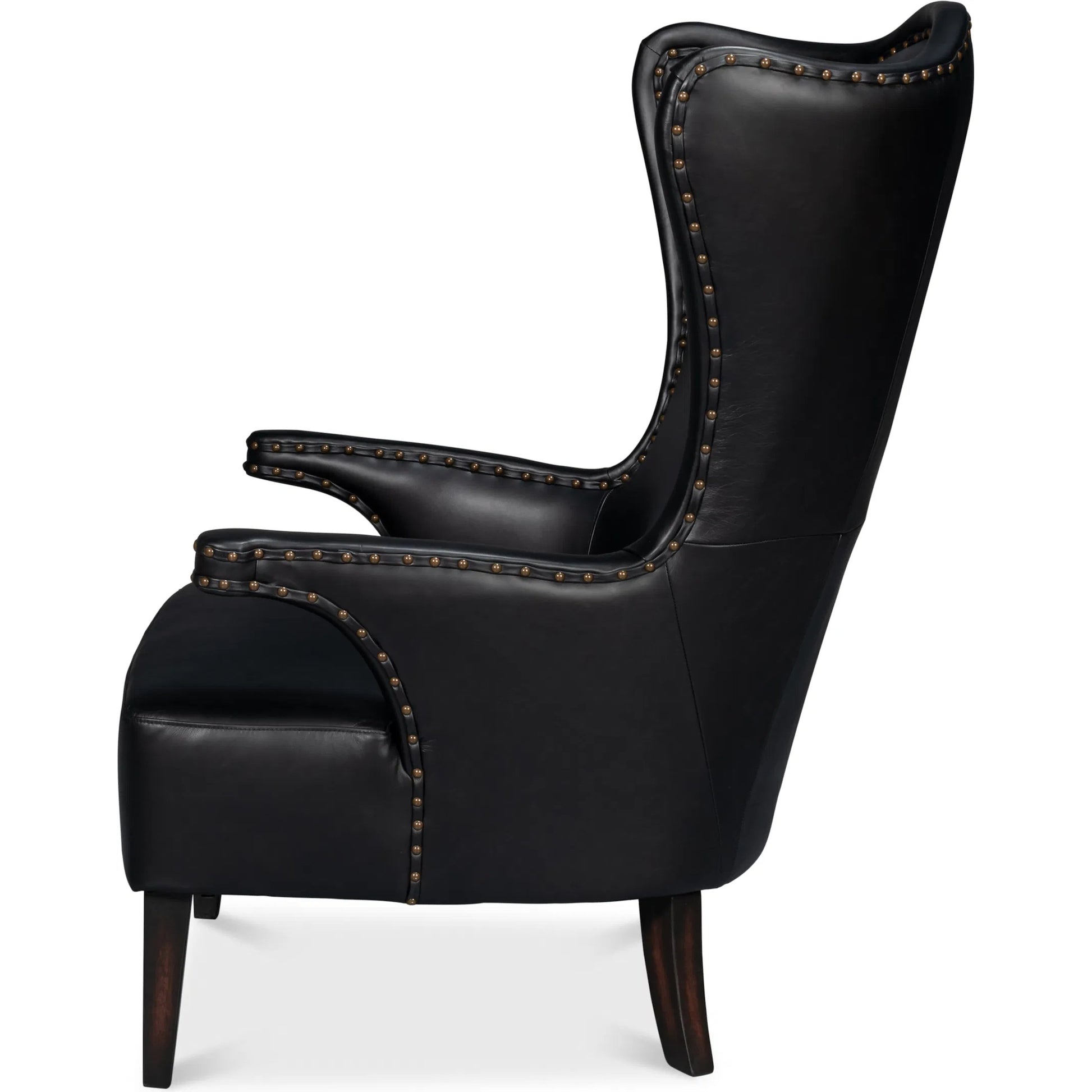 Drake Distilled Leather Chair by Sarreid Ltd.. Made from leather in a unique style.