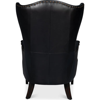 Drake Distilled Leather Chair by Sarreid Ltd.. Made from leather in a unique style.