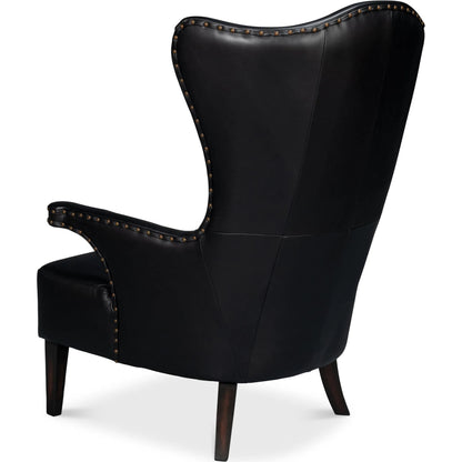 Drake Distilled Leather Chair by Sarreid Ltd.. Made from leather in a unique style.