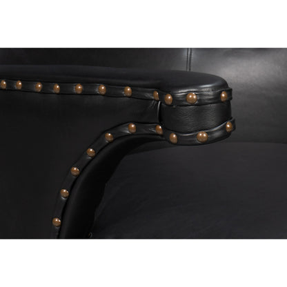 Drake Distilled Leather Chair by Sarreid Ltd.. Made from leather in a unique style.