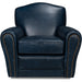 Elite French Club Swivel Chair by Sarreid Ltd.. Made from top grain cow leather, metal in a transitional style.