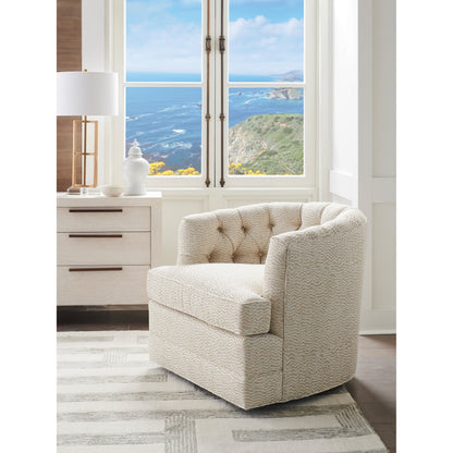 Cliffhaven Swivel Chair by Barclay Butera. Made from unique in a eclectic & global style.