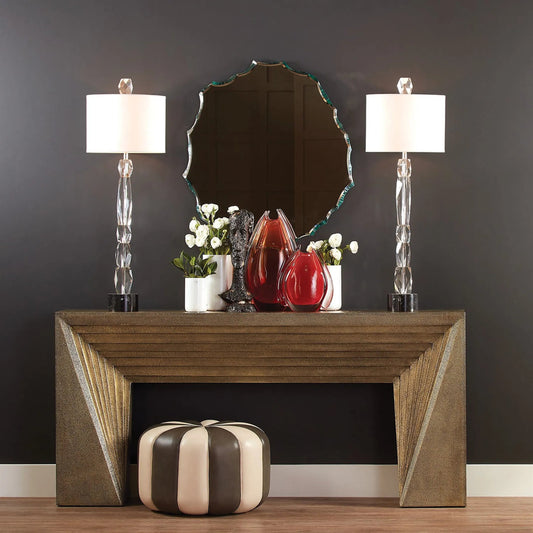 Deco Console by Global Views. Made from mdf, metal in a modern style.