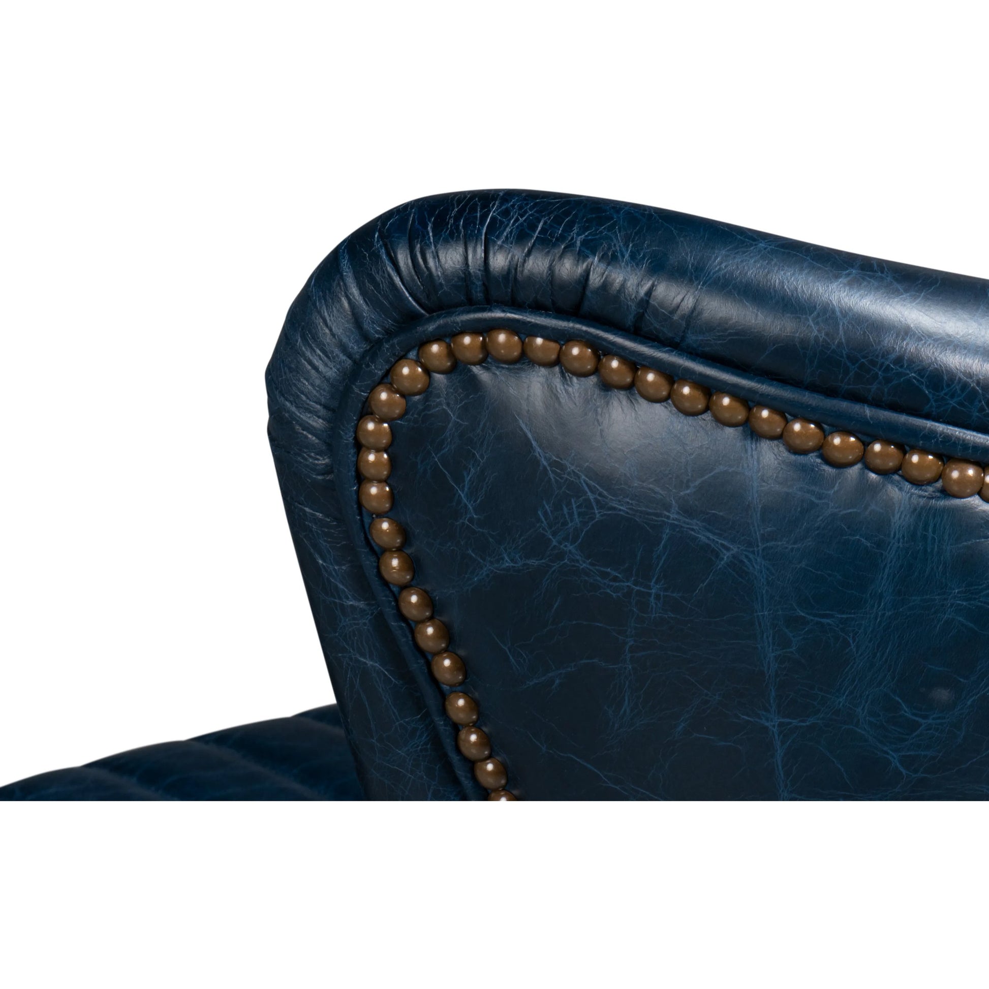 Bugatti Leather Swivel Chair by Sarreid Ltd.. Made from wood, nailhead, leather in a transitional style.