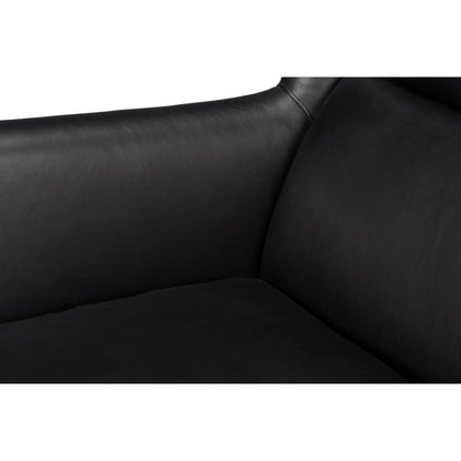 Elite Wing Lounge Chair by Sarreid Ltd.. Made from rubber wood, top grain cow leather in a rustic style.