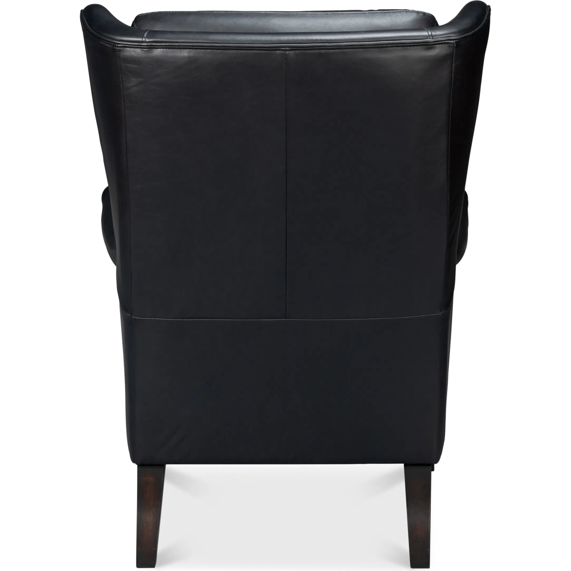 Elite Wing Lounge Chair by Sarreid Ltd.. Made from rubber wood, top grain cow leather in a rustic style.