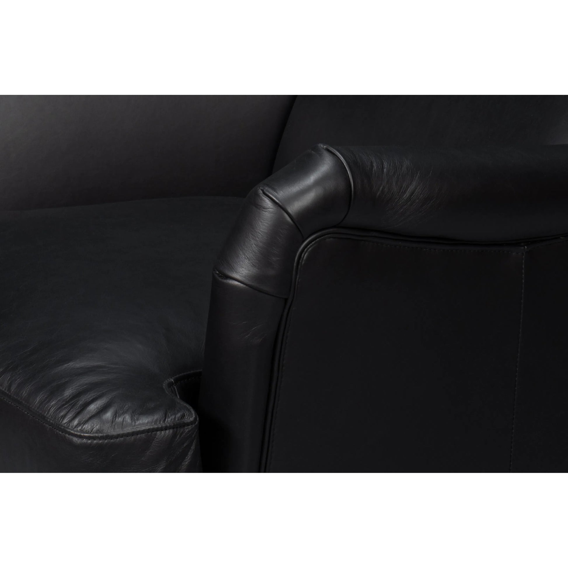 Elite Wing Lounge Chair by Sarreid Ltd.. Made from rubber wood, top grain cow leather in a rustic style.