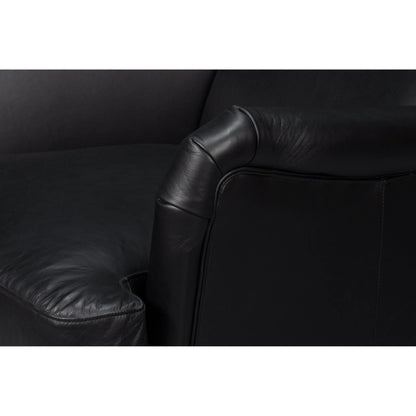 Elite Wing Lounge Chair by Sarreid Ltd.. Made from rubber wood, top grain cow leather in a rustic style.