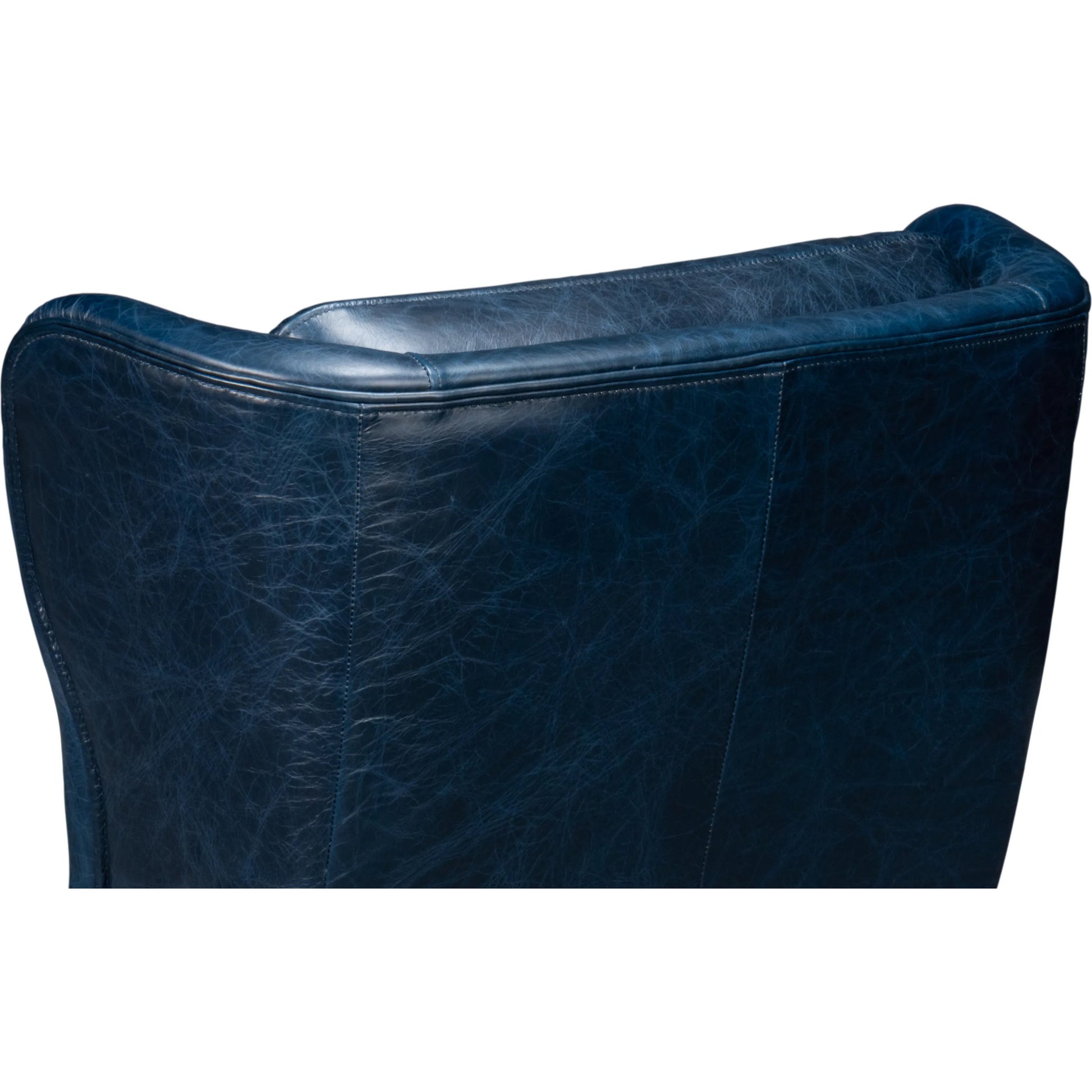 Elite Wing Lounge Chair by Sarreid Ltd.. Made from rubber wood, top grain cow leather in a rustic style.