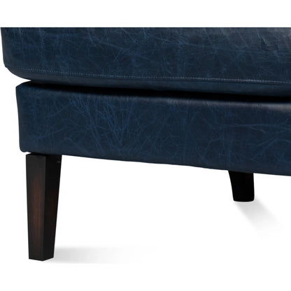 Elite Wing Lounge Chair by Sarreid Ltd.. Made from rubber wood, top grain cow leather in a rustic style.