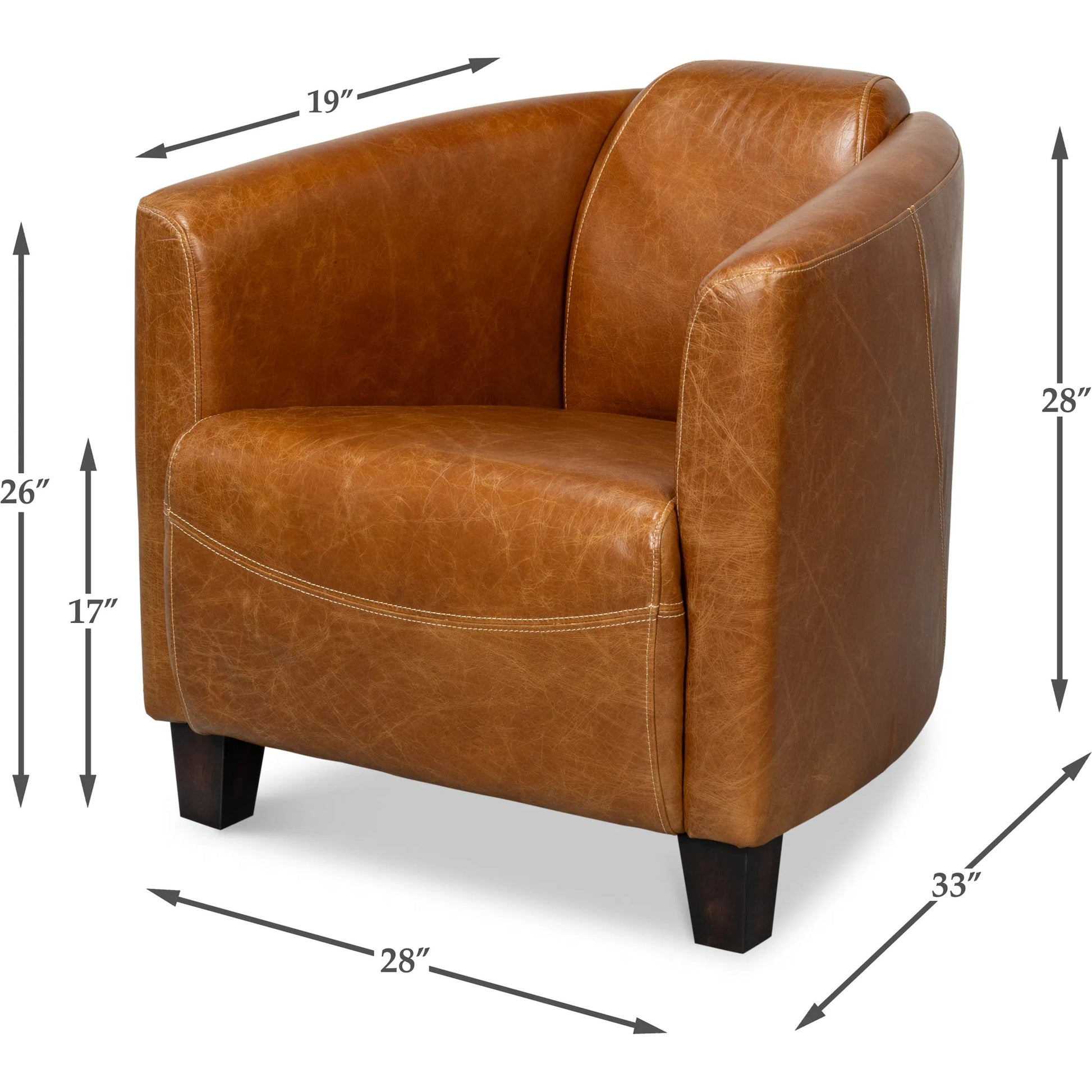 Mandy Arm Chair by Sarreid Ltd.. Made from wood, leather in a traditional style.