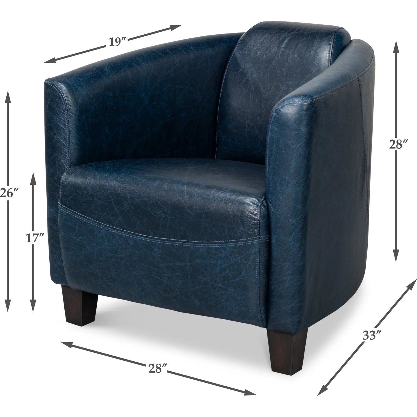 021 SI-2238690 | Additional Silo | Mandy Arm Chair by Sarreid Ltd.. Made from wood, leather in a traditional style.